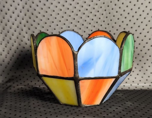 Vintage stained glass tiffany - stained,